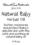 Natural Baby Herbal Oil, Salve and Powder Set - 4 fl oz Baby Oil-2 oz Salve - 2.5 oz Baby Powder, Baby Shower Gift