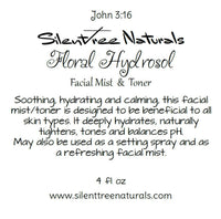 Floral Hydrosol Toner/Setting Spray-Natural Skincare, Rose & Neroli Hydrosol, Moisturizing Aloe Vera, Natural Products, Free Shipping