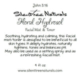 Floral Hydrosol Toner/Setting Spray-Natural Skincare, Rose & Neroli Hydrosol, Moisturizing Aloe Vera, Natural Products, Free Shipping