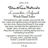 Lavender-Infused Witch Hazel Toner - 2 fl oz, 4 fl oz, Natural Skincare, Setting Spray, Natural Astringent, Acne, Spider Veins