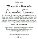 Lavender Toner - 2 fl oz, 4 fl oz, Natural Skincare, Setting Spray, Natural Astringent, Acne, Spider Veins