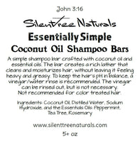 Essentially Simple, Coconut Oil Shampoo Bars-Peppermint-Tea Tree-Rosemary, Essentially Simple, All-Natural Shampoo Bar, Natural Products, Free Shipping