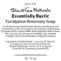 Essentially Rustic, Eucalyptus-Rosemary Soap, Natural Skincare, All-Natural Essential Oil Soap, Shampoo Bar, Natural Products, Free Shipping