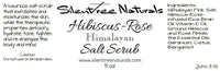 Hibiscus-Rose Himalayan Salt Scrub-Hydrate, Exfoliate, Tone, Tighten, Moisturize, Detox, Boost Circulation, Natural Skincare, Free Shipping