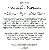 Hibiscus-Rose-Aloe Toner - Natural Skincare Witch Hazel, Moisturizing Aloe Vera, Natural Astringent