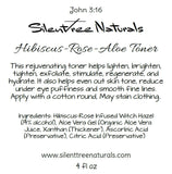 Hibiscus-Rose-Aloe Toner - Natural Skincare Witch Hazel, Moisturizing Aloe Vera, Natural Astringent