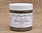 Lavender Dead Sea Salt Scrub - Natural Skincare, Floral Exfoliating Scrub, Facial Scrub, Sea Salt Scrub