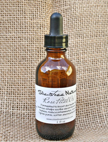 Rose Petal Oil - 2 fl oz - Natural Skincare, Rose-Infused Sunflower Oil, Natural Astringent, Moisturizes