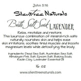 Bath Salt Soak - Lavender - Natural Skincare, Detox, Calming, Relaxing, All Natural, Magnesium-Rich Salts, 1 lb